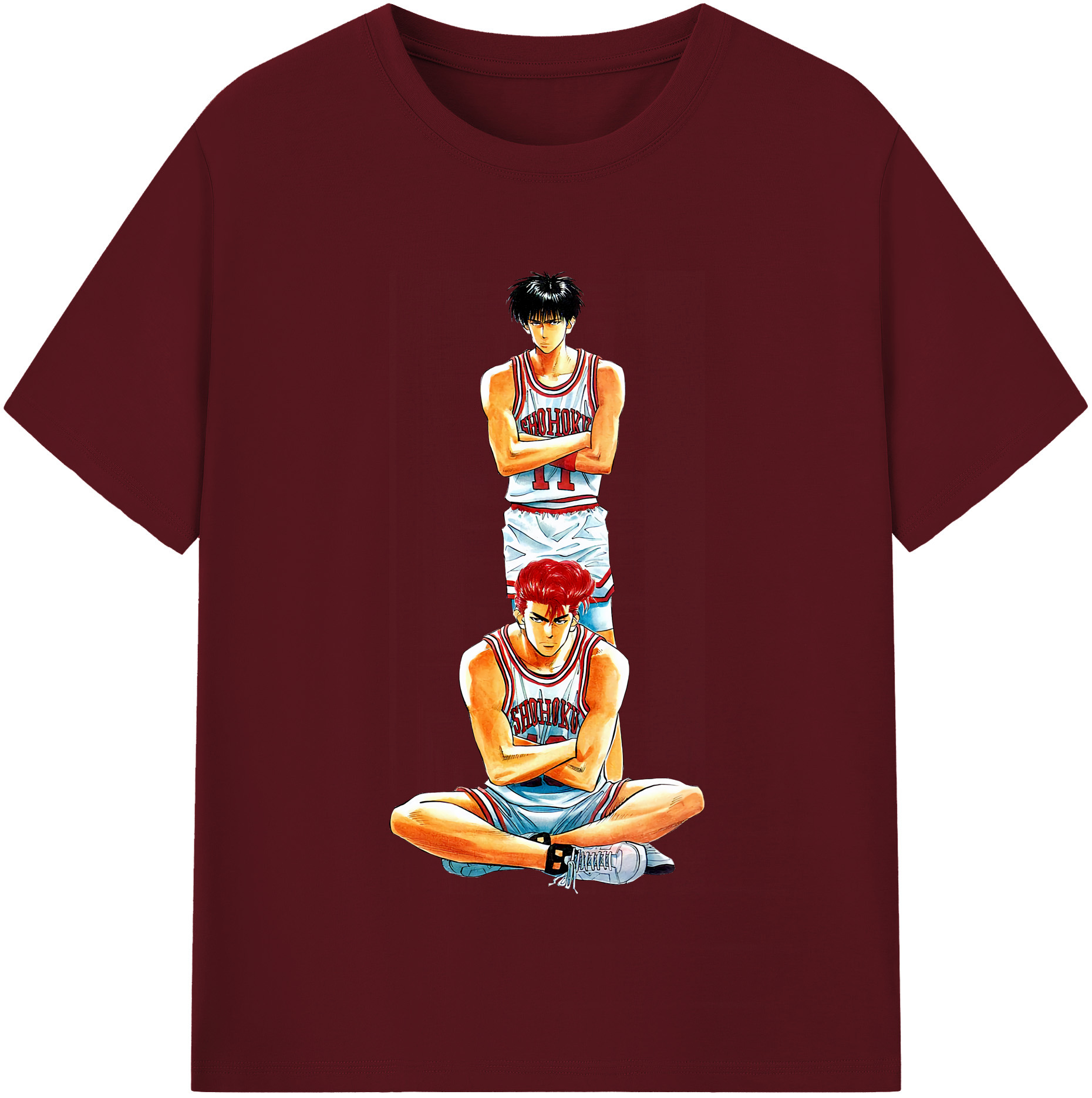 SLAM DUNK／スラムダンク 綿100％半袖Tシャツ（フロントプリント）